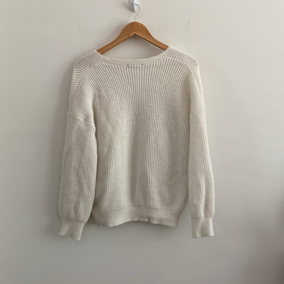 Cozy White Open-Front Sweater - Picture 5 of 5